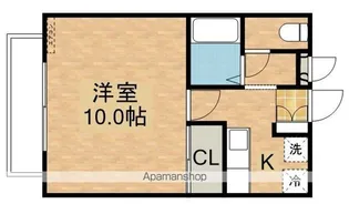ヴィラマンション竹下【1階】の間取り